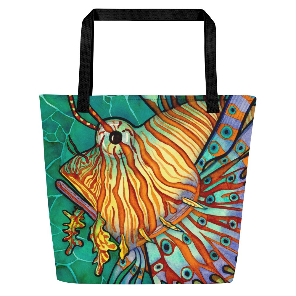 Beautiful Sting All-Over Print Large Tote Bag - Image 5