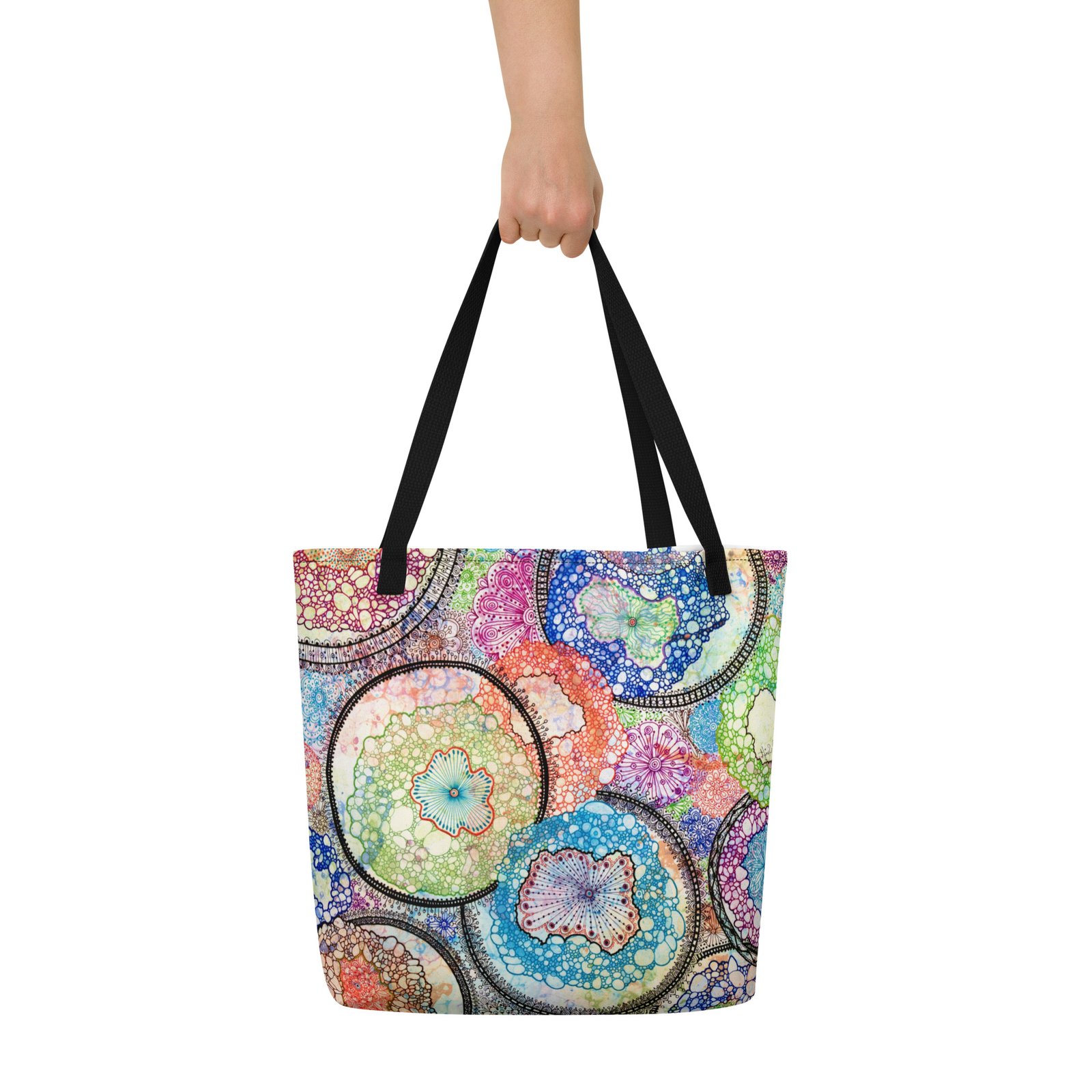 Kaleidoscope All-Over Print Tote Bag Large - Image 3