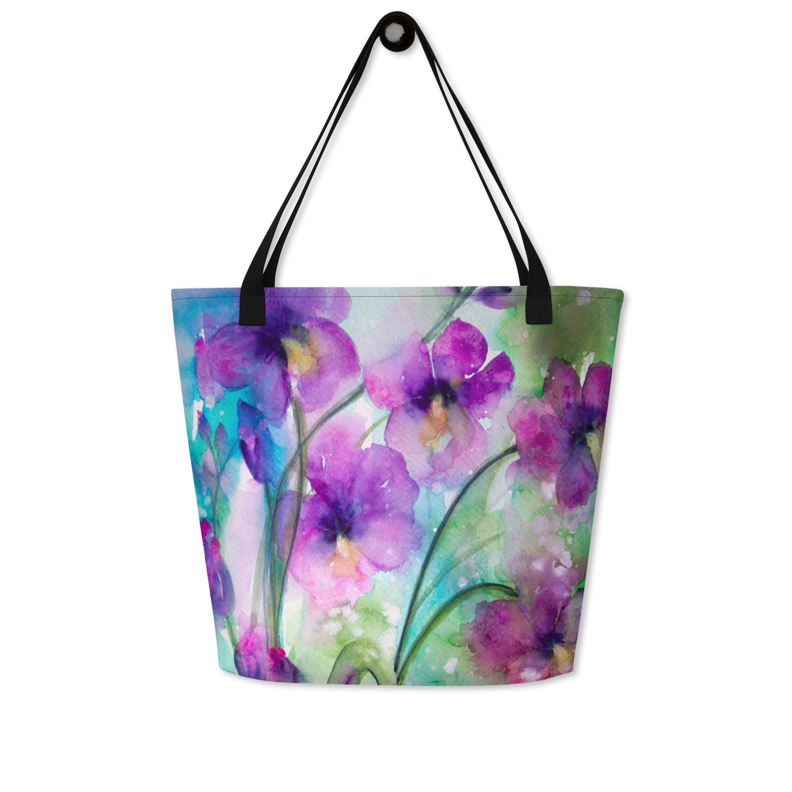 Orchid Fantasy All-Over Print Tote Bag Large - Image 4