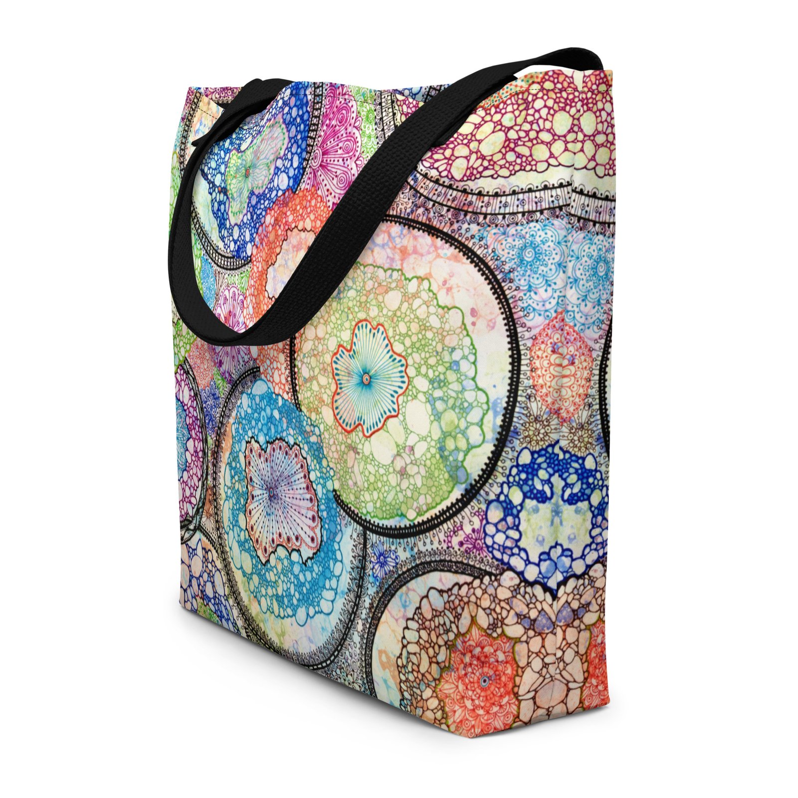 Kaleidoscope All-Over Print Tote Bag Large