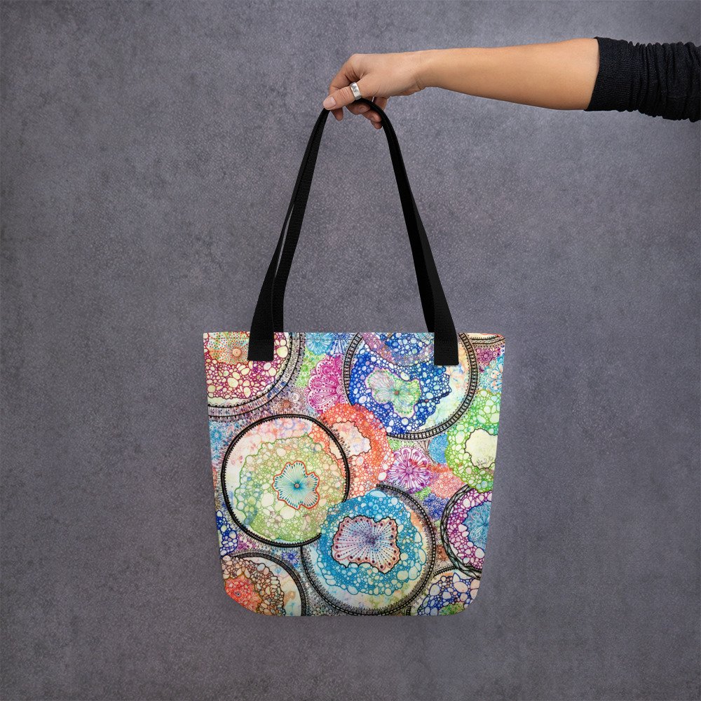 Kaleidoscope All Over Print Tote Bag Small - Image 2