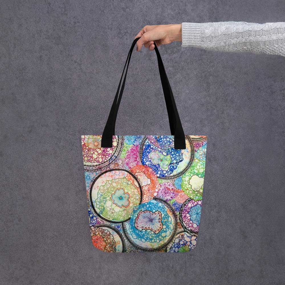 Kaleidoscope All Over Print Tote Bag Small - Image 3