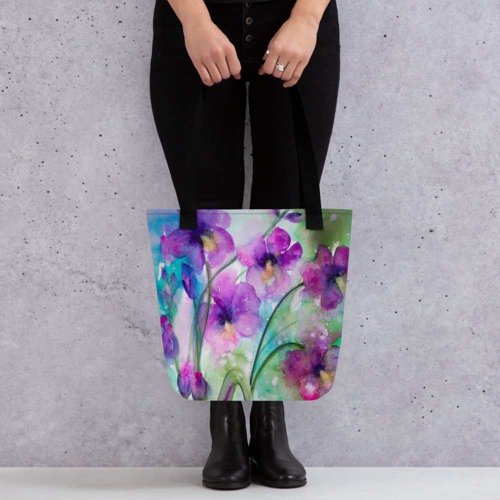 Orchid Fantasy All Over Print Tote Bag Small - Image 3