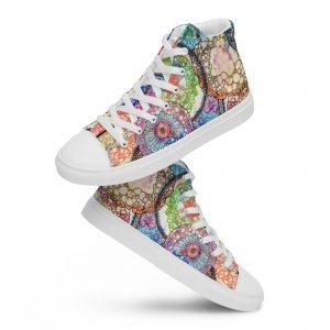 Kaleidoscope Men’s High Top Canvas Shoes