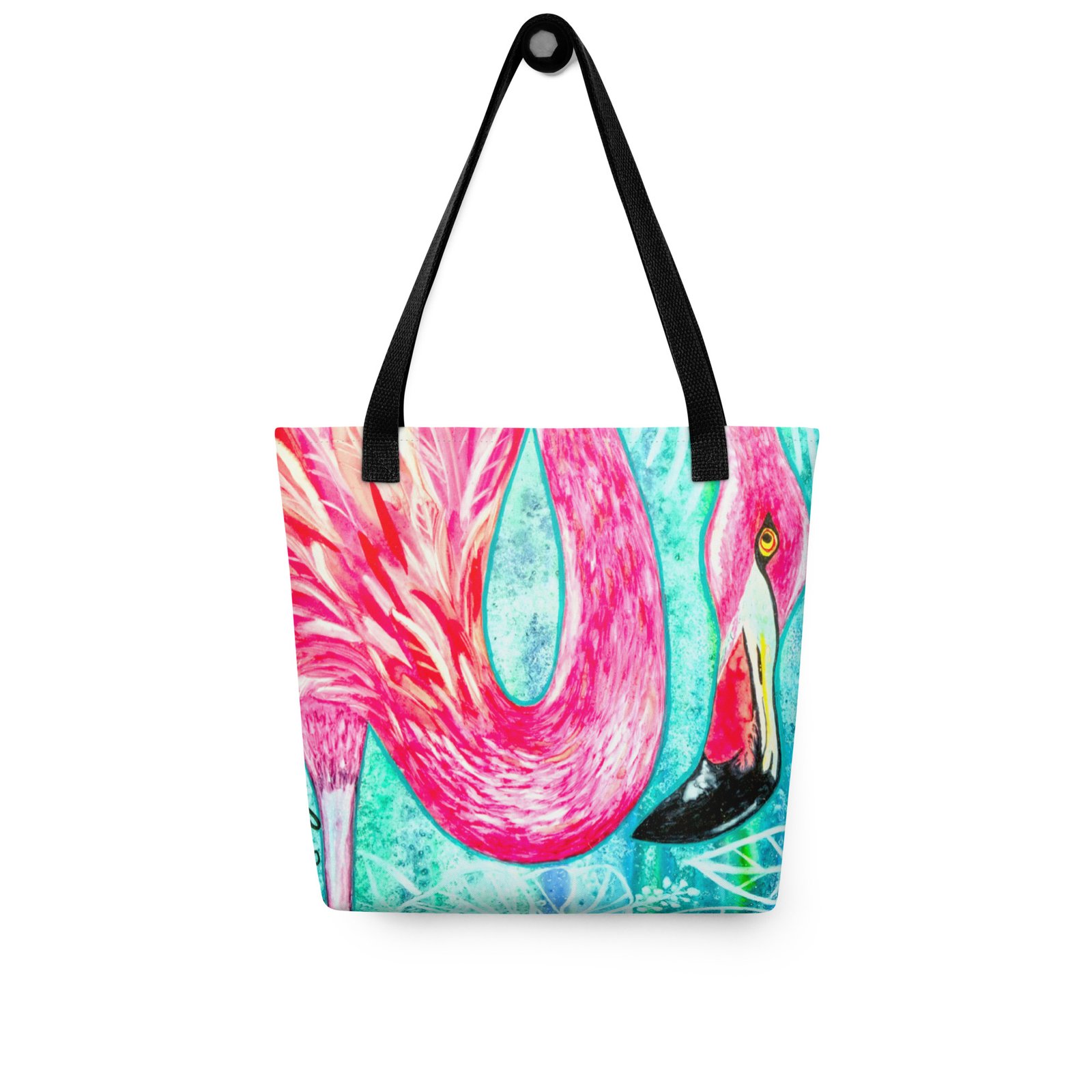 Funky Flamingo All Over Print Tote Bag Small - Image 3