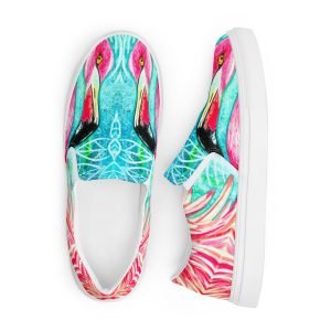 Funky Flamingo Men’s Slip-On Canvas Shoes