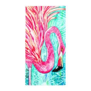Funky Flamingo Beach Towel