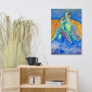 Turtle Love Gallery Wrap Canvas Print