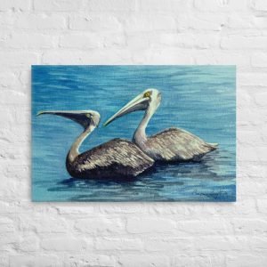 Pelican Pals Gallery Wrap Canvas Print