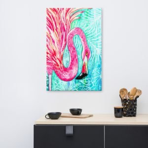 Funky Flamingo Gallery Wrap Canvas Print